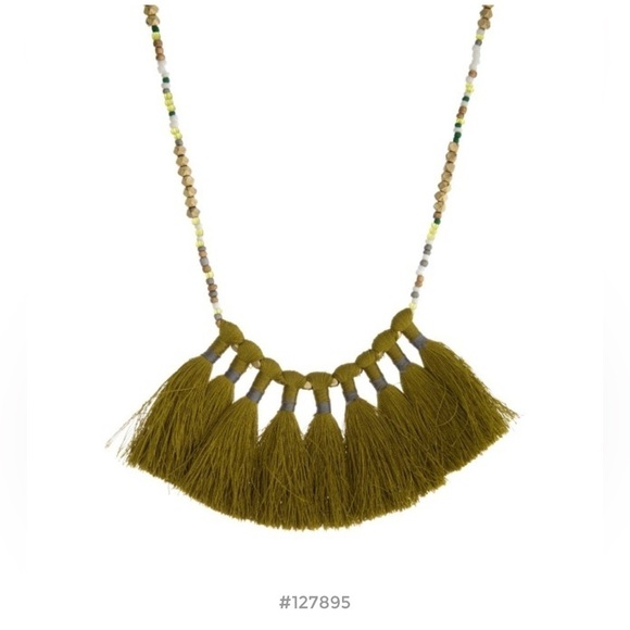 Multi-threaded Boho Tassel Pull Tie Adjustable Necklace. - Picture 3 of 11